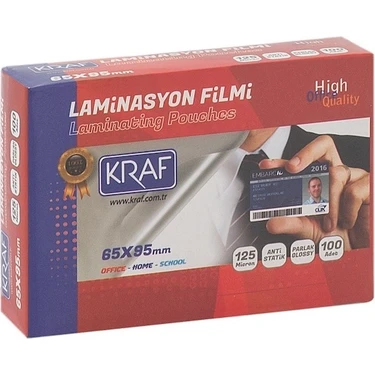 Kraf Laminasyon Filmi  65X95 mm 125MIC 100LÜ