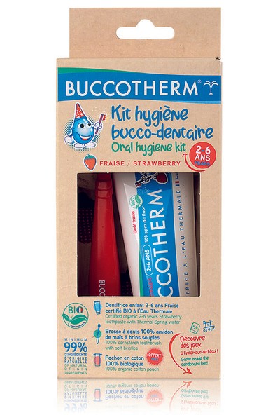 Buccotherm Junior Diş Macunu ve Diş Fırçası 2-6 Yaş 50 ml Çilekli Kit 50 ml 500 Ppm