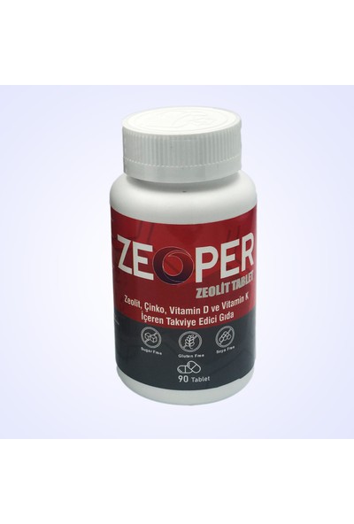 Zeoper Zeolit Tablet Çinko,vitamin D ve Vitamin K Içeren Takviye Edici Gıda 90 Tablet