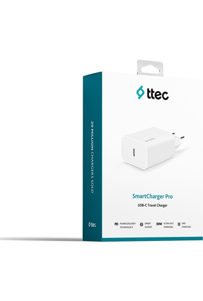 Ttec Smartcharger Pd 30W Usb-C Seyahat Hızlı Şarj Aleti