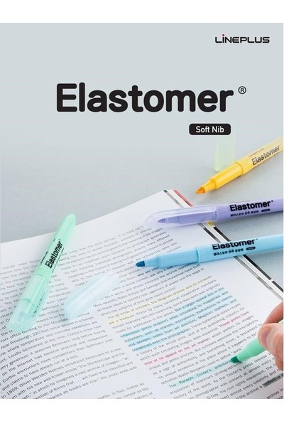 Lineplus Elastomer Fosforlu Kalem Pastel Renkler Limon Sarı