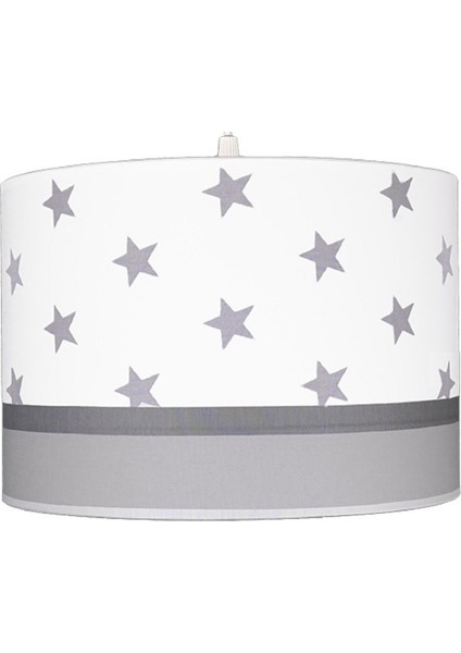 Çocuk Odası Silindir Kumaş Sarkıt-Beyaz Yıldız fiyatları