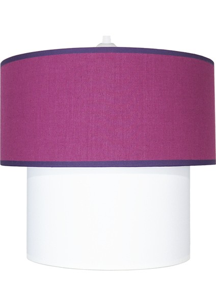 İkili Silindir Kumaş Sarkıt Avize-Bordo Beyaz fiyatları