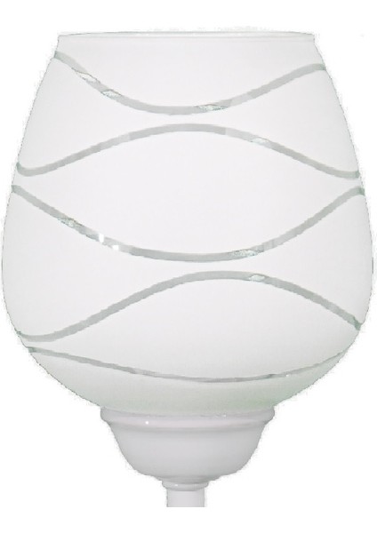 Modern Metal Ayak Opal Cam Abajur-Beyaz Su Yolu