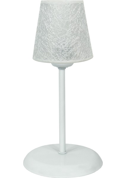 Modern Metal Ayak PVC K.Abajur-Gümüş İp Sarmal