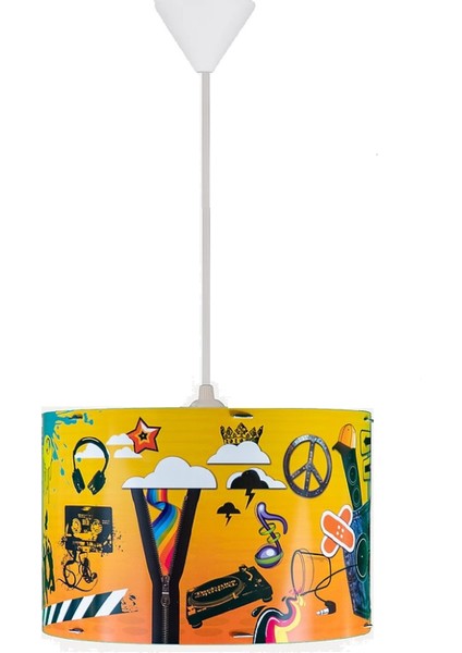 Silindir PVC Sarkıt Avize-Sarı Eğlence