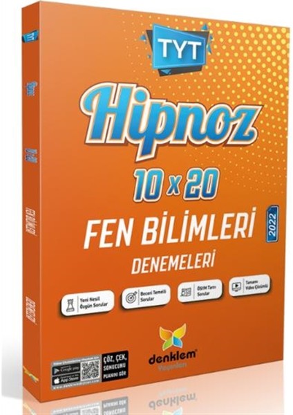 2022 TYT Hipnoz 10 x 20 Fen Bilimleri Denemeleri
