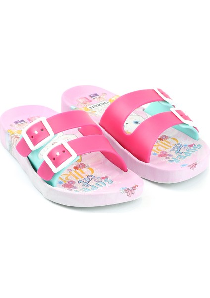 Yazlık Kaydırmaz Taban Iki Toka Kız Çocuk Terlik