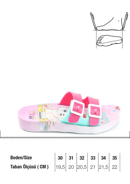 Yazlık Kaydırmaz Taban Iki Toka Kız Çocuk Terlik fiyatları