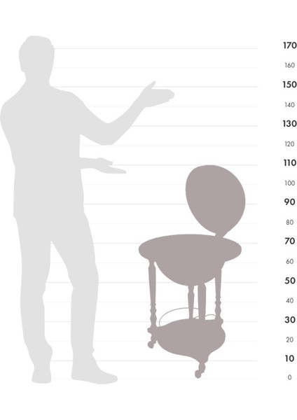 Explora Old White Haritalı Dünya Bar 40CM Çap