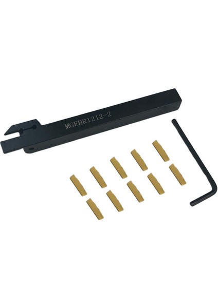 10 MGMN200 Insert + MGEHR1212-2 Torna Cut-Off Grooving Ayrılık Tutucu + Anahtarı (Yurt Dışından)