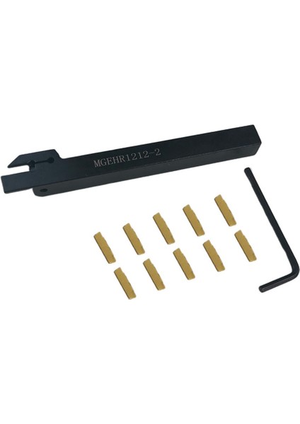 10 MGMN200 Insert + MGEHR1212-2 Torna Cut-Off Grooving Ayrılık Tutucu + Anahtarı (Yurt Dışından)