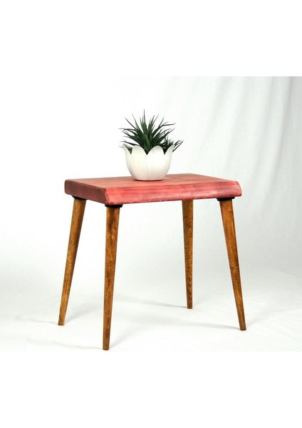 Doğal Ağaç Masif Köşeli Yan Sehpa ( Ağaç Ayak )