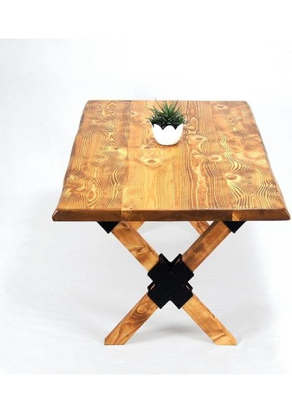Doğal Ağaç Masif Kütük Masa 90CM x 200CM ( Ağaç Ayak )