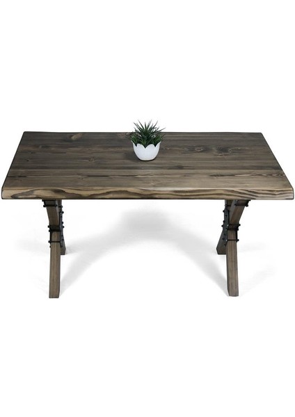 Doğal Ağaç Masif Kütük Masa 60CM x 150CM ( Ağaç Ayak )