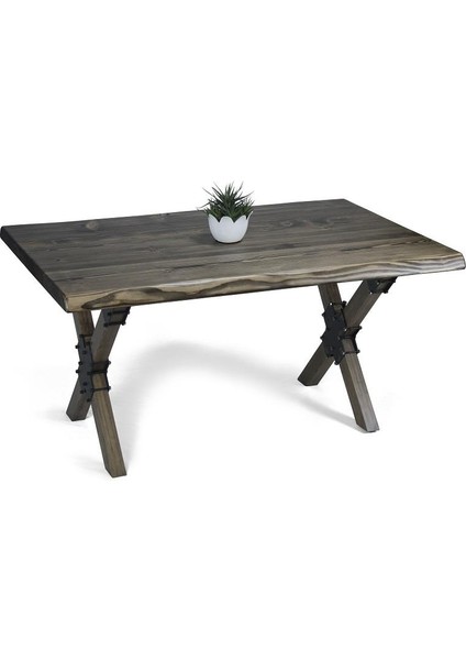 Doğal Ağaç Masif Kütük Masa 60CM x 120CM ( Ağaç Ayak )