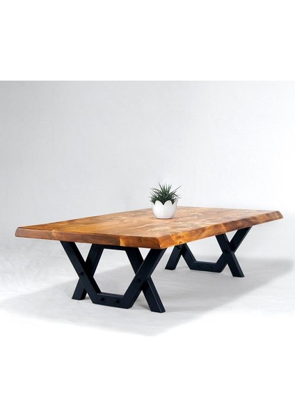 Doğal Ağaç Masif Hibrit Kütük Masa ve Sehpa 90CM x 120 cm