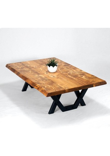 Doğal Ağaç Masif Hibrit Kütük Masa ve Sehpa 90CM x 150 cm