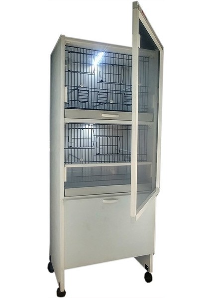 İstanbul Kafes - Model M02D PVC DOLAP - PVC KAFES - PVC SALMA KAFES (Kurulu Montajlı Gönderim)