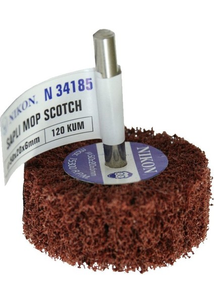 N34185 Non Woven Zımpara Saplı Mop 50X20X6MM 120 Kum