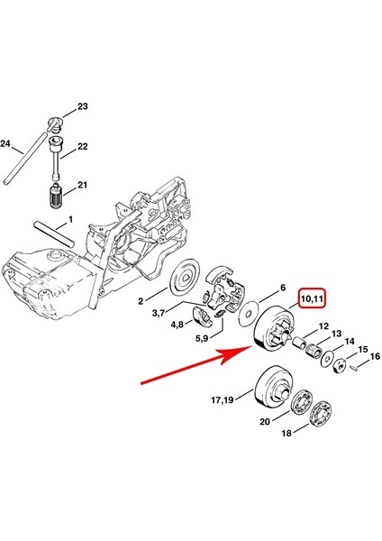 1108-640-2000 Zincir Dişlisi 404'' 7 Diş - Stihl 08