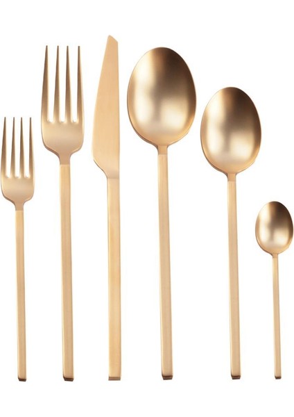 Carre Mat Gold 36 Parça Çatal Kaşık Bıçak Seti