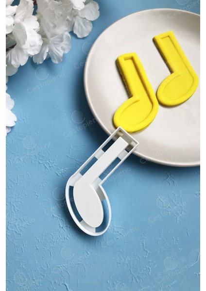 Beyaz Nota Kurabiye Kalıbı