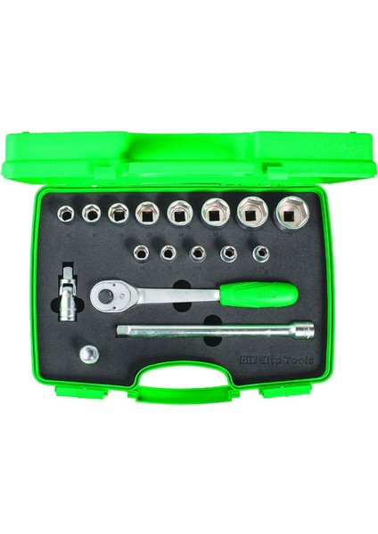 1115 Altı Köşe Lokma Anahtar Takımı 17 Parça 1/2''