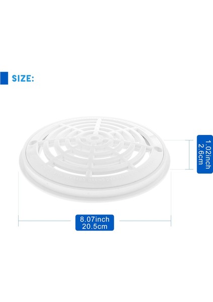 20 cm Ana Drenaj Havuzu Anti Karter Izgara / Vidalar ile Kapak (Yurt Dışından)