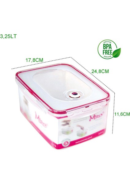 Moon Star Vakumlu Hava Geçirmez Saklama Kabı 3,25 LT+POMPA-MVAC185 modelleri