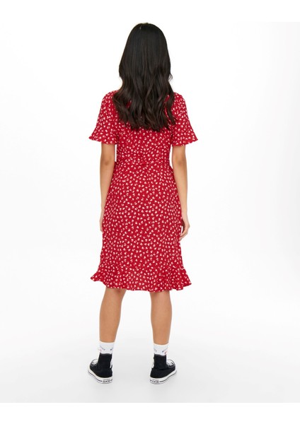 Bayan Diz Altı Çiçekli Elbise 15206407 fiyatları