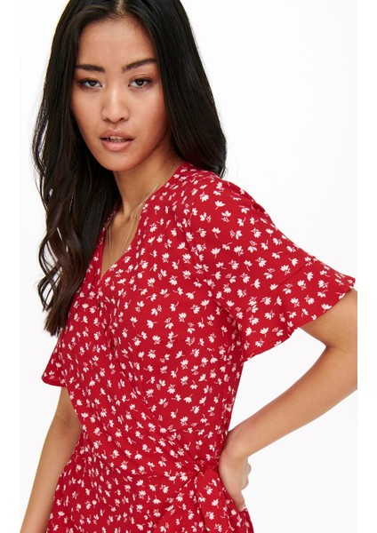 Bayan Diz Altı Çiçekli Elbise 15206407 fırsatları