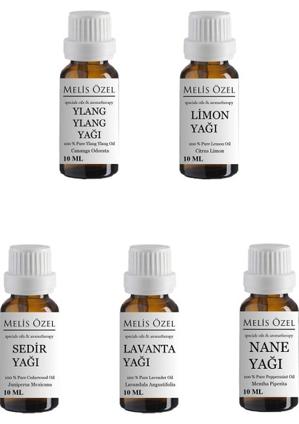 Ylang Ylang Yağı Limon Yağı Sedir Yağı Lavanta Yağı Nane Yağı SETİ868028702007-1