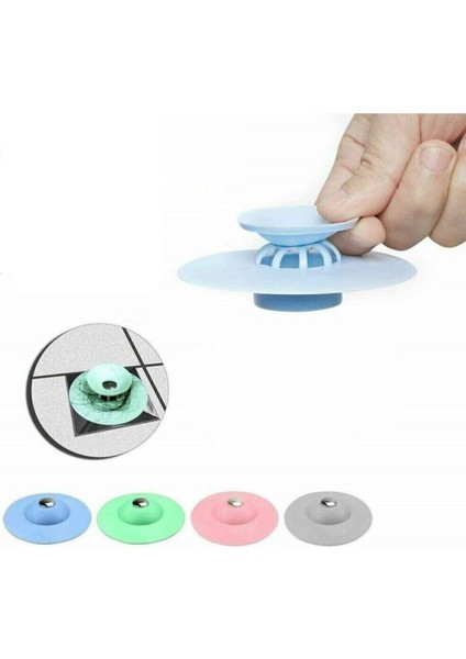 3 Lü Silikon Süzgeçli Lavabo Banyo Tıkacı Evye Küvet Gider Tıpası
