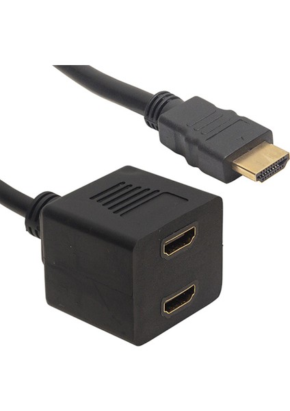 Hdmı Erkek-Hdmı Dişi x 2 Adaptör Hdmı Çoklayıcı 30 cm Kablo Powermaster