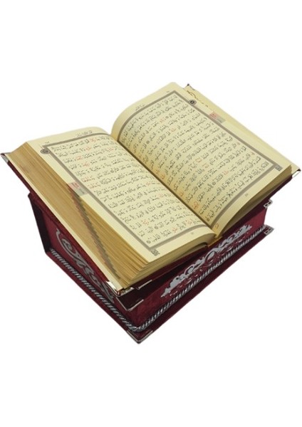 Kuranı Kerim Seti Rahleli Kadife Kutulu Ayyıldızlı Kırmızı - Ahmet Hüsrev Altınbaşak (Ciltli) indirimleri