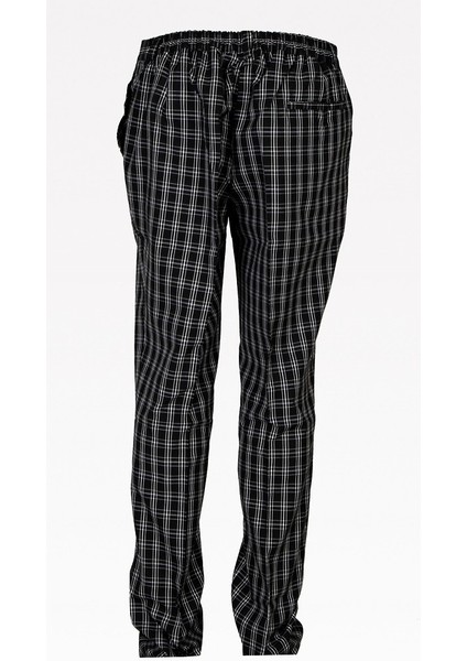 Aşçı Pantolonu Lastikli Siyah Beyaz Ekose Desenli Unisex Şef Pantolon fırsatları