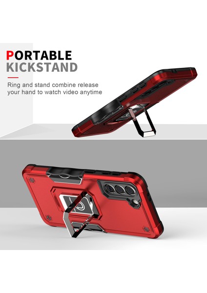 Samsung Galaxy S21 Plus 5g Için Metal Halka Tutucu Stand Çift Katmanlı Telefon Koruyucu Kılıf Nane Yeşili (Yurt Dışından) fırsatları