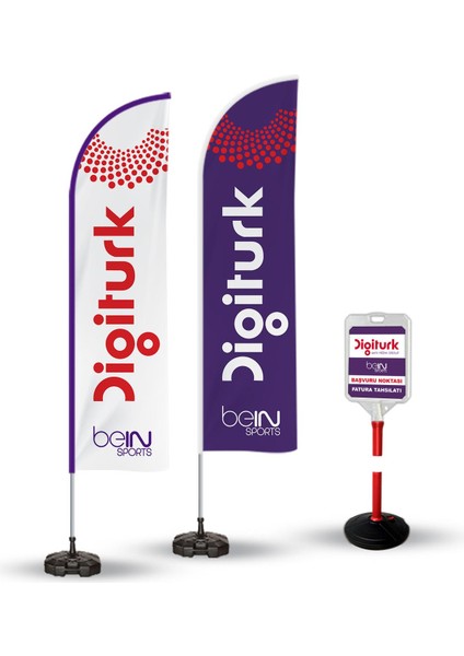 Dıgıturk Reklam Yönlendirme Tanıtım Yelken Bayragı ve Bariyer Duba