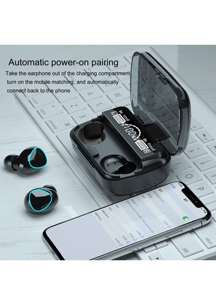 M10 Bluetooth Uyumlu Kulaklık Ergonomik Su Geçirmez Abs Gürültü Azaltma Bt5.1 Müzik İçin Stereo Kulakiçi (Yurt Dışından)