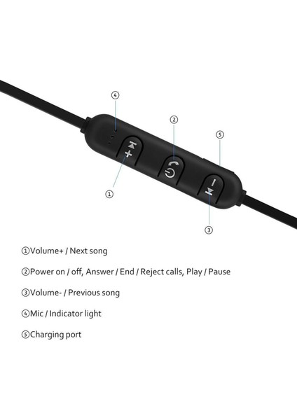 XT11 Boyun Bandı Kulaklık Kulak Manyetik Adsorpsiyon Spor Kablosuz Bluetooth Uyumlu Kulaklık Oyun İçin Mic ile (Yurt Dışından)