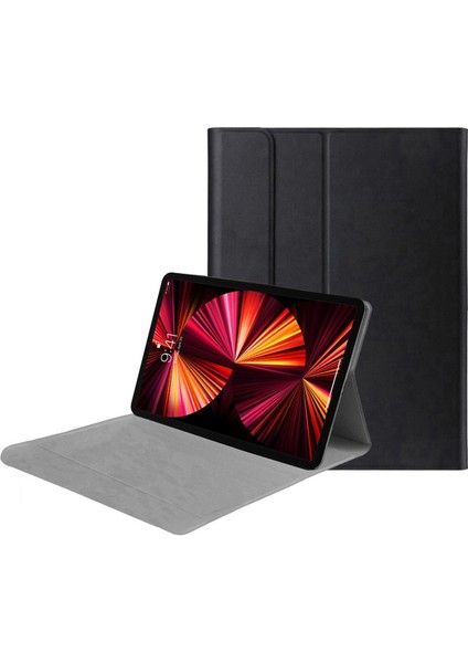 iPad Pro 11 2021 3.nesil Sleeve Serisi Standlı Deri Kılıf - Siyah