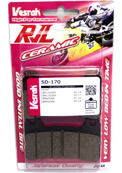 Honda CBR 600 RR Seramik Fren Balatası (2005-2016)