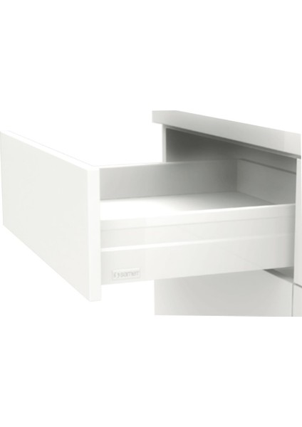 Alphabox 50 cm Frenli Yanaklı Ray Gri 18 mm