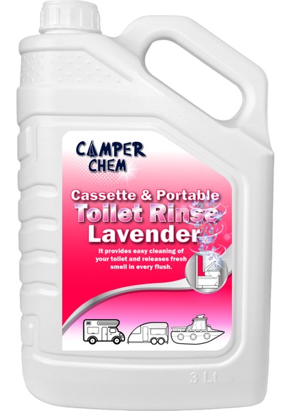 Karavan Tekne Tuvalet Kimyasalı-Camper Chem Toilet Rinse Lavender Sifon Kimyasalı