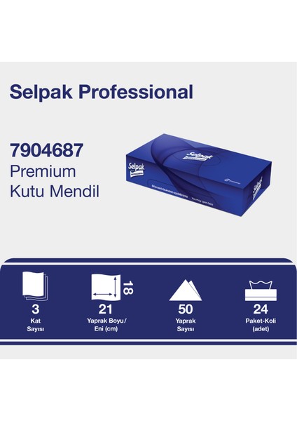 Selpak Professional Kutu Mendil 50LI 24 Adet (1 Koli̇)