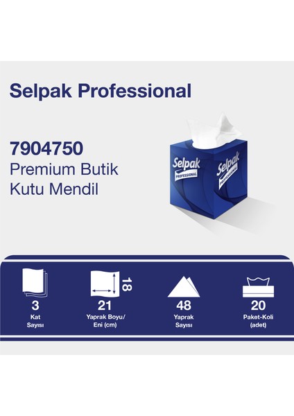 Selpak Professional Butik Kutu Mendil 48LI 20 Adet (1 Koli̇)