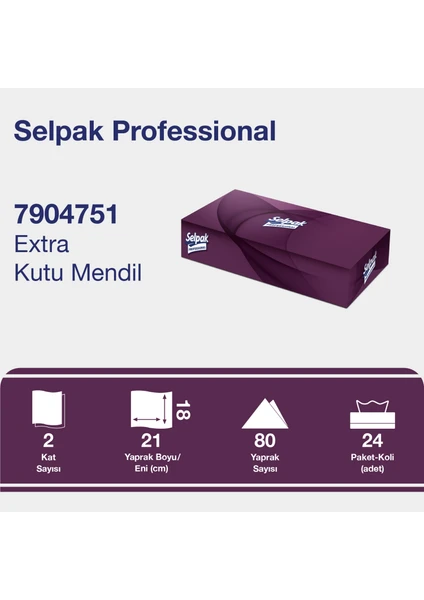 Selpak Professional Extra Kutu Mendil- 80' li 24' lü