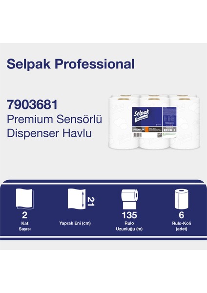 Premium Sensörlü Havlu 21CM - 135M (7903681)