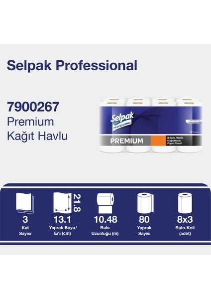 Selpak Professional Premium Havlu 8li